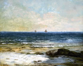 Les Bords De La Mer À Palavas 1854 by Gustave Courbet Les Bords De La Mer À Palavas 1854 by Gustave Courbet