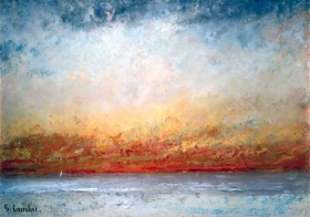 Soleil Couchant, Marine by Gustave Courbet Soleil Couchant, Marine by Gustave Courbet