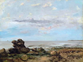 The Beach at Trouville 1865 by Gustave Courbet The Beach at Trouville 1865 by Gustave Courbet