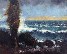 Seascape, the Poplar by Gustave Courbet Seascape, the Poplar by Gustave Courbet
