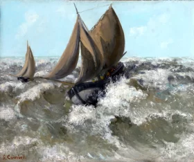 The Sailboat (Seascape) 1869 by Gustave Courbet The Sailboat (Seascape) 1869 by Gustave Courbet