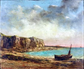 View of the Normandy Coast by Gustave Courbet View of the Normandy Coast by Gustave Courbet