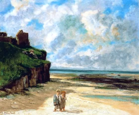 The Beach at Saint-Aubin-Sur-Mer 1867 by Gustave Courbet