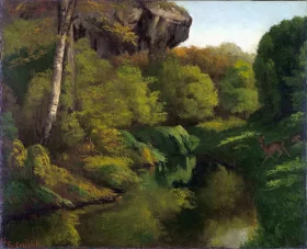 View in the Forest of Fontainebleau by Gustave Courbet