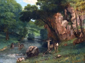 Roe Deer at a Stream 1868 by Gustave Courbet Roe Deer at a Stream 1868 by Gustave Courbet