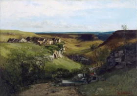 Château D’ornans 1855 by Gustave Courbet