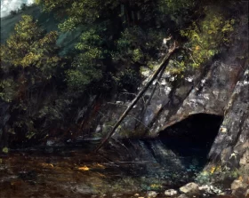 Landscape From La Source Bleue 1872 by Gustave Courbet
