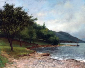 La Rive Du Lac Léman by Gustave Courbet La Rive Du Lac Léman by Gustave Courbet