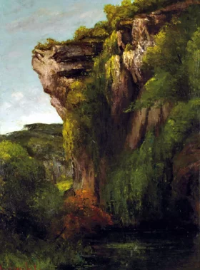 Bords De La Loue avec Rochers 1864 by Gustave Courbet