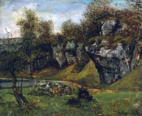 Cliffs of Gruyere, Switzerland by Gustave Courbet Cliffs of Gruyere, Switzerland by Gustave Courbet