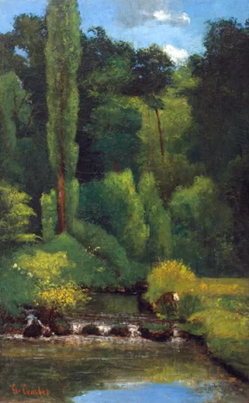 Ruisseau Dans La Forêt by Gustave Courbet Ruisseau Dans La Forêt by Gustave Courbet