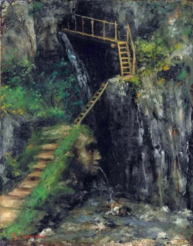 Les Gorges Des Saillon by Gustave Courbet Les Gorges Des Saillon by Gustave Courbet