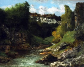 Landscape with Rocks 1872 by Gustave Courbet