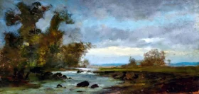 L'étang De L'estagnol by Gustave Courbet
