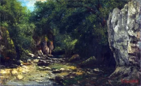 A Brook at Le Puits Noir, Near Ornans 1864 by Gustave Courbet