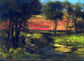 Breton Spinner by Gustave Courbet