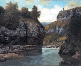Rocks Near the Grotto of the Loue 1872 by Gustave Courbet
