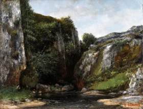 Source of a Mountain Stream 1876 by Gustave Courbet