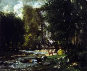 The Brook of Les Puits-Noir 1855 by Gustave Courbet The Brook of Les Puits-Noir 1855 by Gustave Courbet