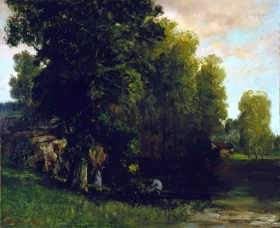 The Edge of the Pool 1867 by Gustave Courbet The Edge of the Pool 1867 by Gustave Courbet