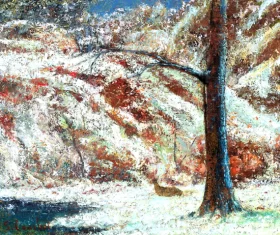 Winter Landscape with a Deer by Gustave Courbet