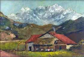 A Hut in the Mountains by Gustave Courbet