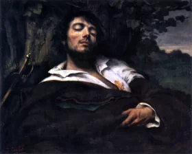 Portrait of the artist Called the Wounded Man by Gustave Courbet
