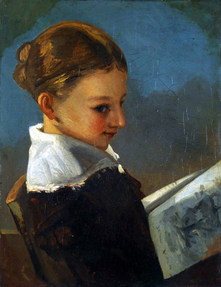 Julieta Courbet a La Edad De Diez años 1841 by Gustave Courbet, oil painting reproduction on canvas Julieta Courbet a La Edad De Diez años 1841 by Gustave Courbet