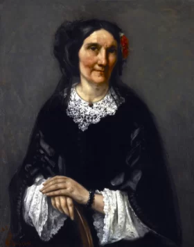 Portrait of anika Psalmon, Mrs. Robin 1862 by Gustave Courbet