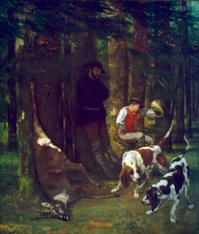 The Quarry (La Curée) 1856 by Gustave Courbet
