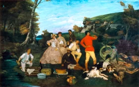The Hunt Breakfast 1858 by Gustave Courbet