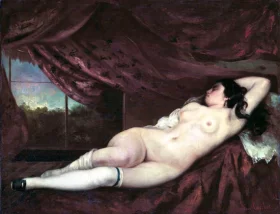 Nude Reclining Woman 1862 by Gustave Courbet