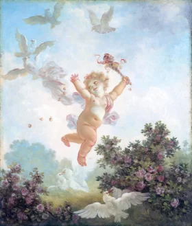 The Progress of Love- Love the Jester by Jean-Honoré Fragonard