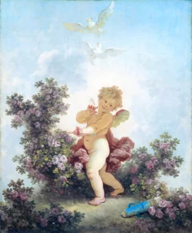 The Progress of Love- Love the Sentinel by Jean-Honoré Fragonard