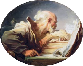 A Philosopher Reading by Jean-Honoré Fragonard