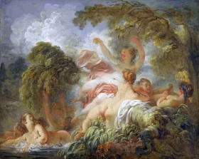 The Bathers 1765 by Jean-Honoré Fragonard