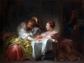 The Stolen Kiss 1760 by Jean-Honoré Fragonard