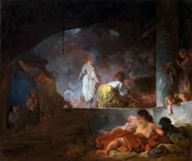 The Laundresses by Jean-Honoré Fragonard