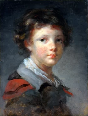 A Boy in a Red-lined Cloak by Jean-Honoré Fragonard
