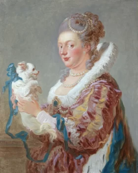 A Woman with a Dog by Jean-Honoré Fragonard