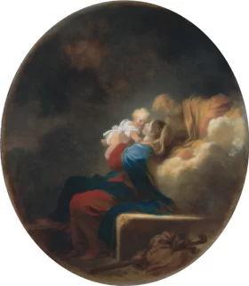 Rest on the Flight 1750 by Jean-Honoré Fragonard