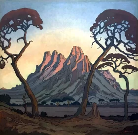 Okahandja S.W.A by Jacobus Hendrik Pierneef Okahandja S.W.A by Jacobus Hendrik Pierneef