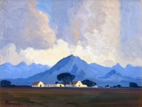 An Extensive Mountain Landscape by Jacobus Hendrik Pierneef An Extensive Mountain Landscape by Jacobus Hendrik Pierneef