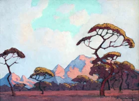 Landscape with Acacias by Jacobus Hendrik Pierneef Landscape with Acacias by Jacobus Hendrik Pierneef