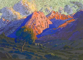 Jonkershoek- Stellenbosch by Jacobus Hendrik Pierneef Jonkershoek- Stellenbosch by Jacobus Hendrik Pierneef