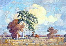 Storm Clouds and Trees by Jacobus Hendrik Pierneef Storm Clouds and Trees by Jacobus Hendrik Pierneef