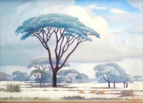 Thorn Acacias in the Veld by Jacobus Hendrik Pierneef Thorn Acacias in the Veld by Jacobus Hendrik Pierneef