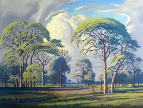 Hardkoolbome – Bosveld, 1944 by Jacobus Hendrik Pierneef