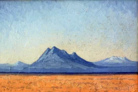 Landscape with Blue Mountains by Jacobus Hendrik Pierneef