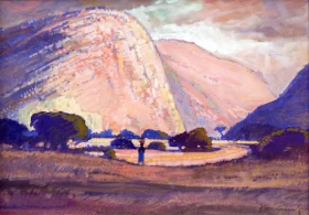 Landscape with Woman Walking in the Distance by Jacobus Hendrik Pierneef